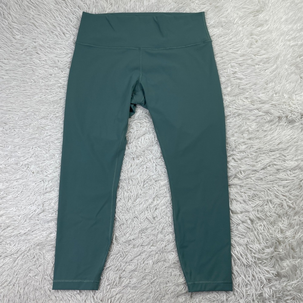 Lululemon Pants Womens 14 Green Wunder Under High Rise Tight 25" Leggings Yoga